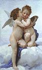 Children Canvas Paintings - Cupid and Psyche as Children
